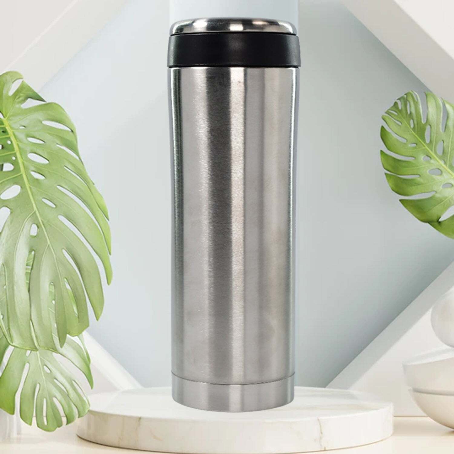 450ML STAINLESS STEEL WATER BOTTLE FOR MEN WOMEN KIDS THERMOS FLASK REUSABLE LEAK-PROOF THERMOS STEEL FOR HOME OFFICE GYM FRIDGE TRAVELLING (6446)