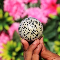 Dalmatian Jasper Sphere For Home Decoration