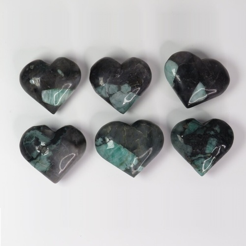 Green Emerald Hearts For Home Decoration