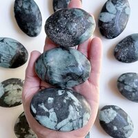 Emerald Palmstone - 30 To 35 Mm, Green Polished Gemstone | Handmade For Healing, Meditation, And Home Decoration