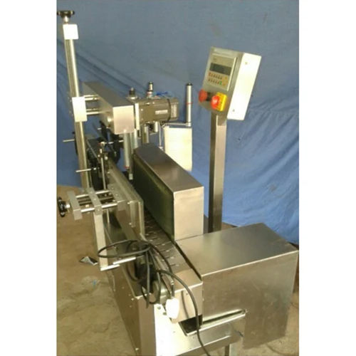 Semi Automatic Flat Bottle Sticker Labeling Machine