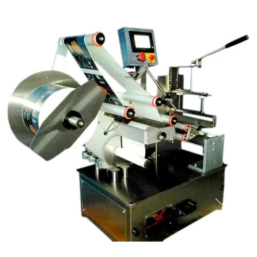 Silver Manual Label Applicator Machine