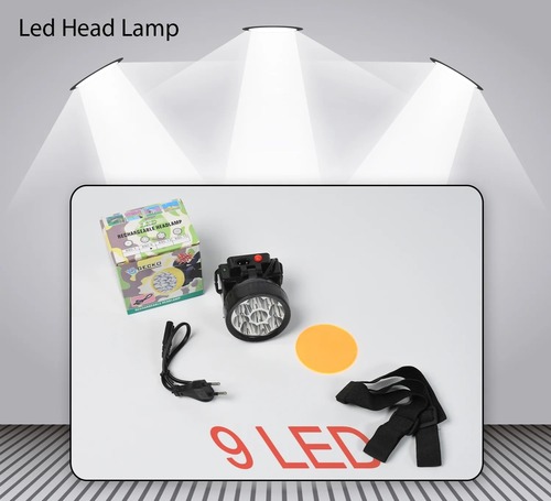 RECHARGEABLE HEAD LAMP 9 LED
