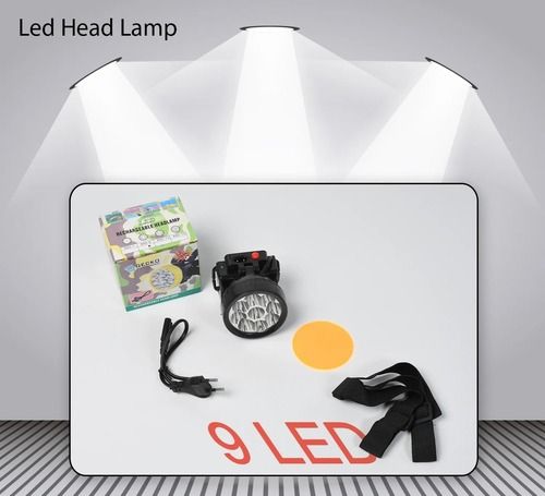 RECHARGEABLE HEAD LAMP 9 LED