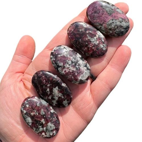 Black Eudialyte Worry Stone For Home Decoration