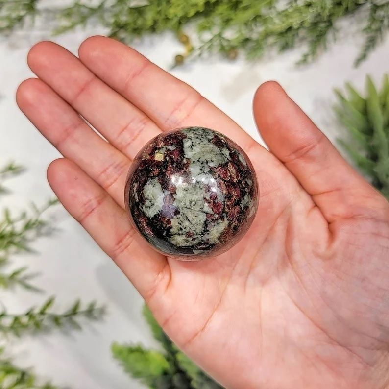 Eudialyte Sphere For Home Decoration