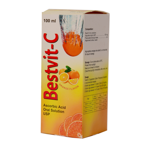 100ml Orange Flavor Ascorbic Acid Oral Solution USP