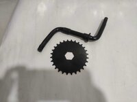 BICYCLE  ONE PCS CRANK -89MM WITH DISC 28 TEETH