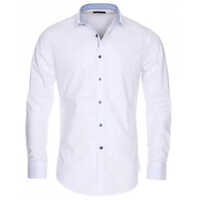 Men Plain White Cotton Shirt