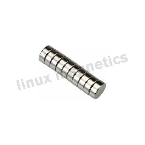 Silver Industrial Neodymium Disc Magnet