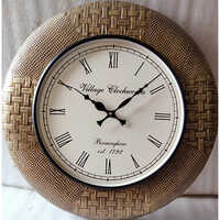 Wood Metal Wall Clock