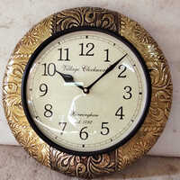Antique Wood Metal Wall Clock