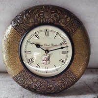 Classic Wood Metal Wall Clock