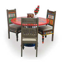 Painting Round Dinning Table Set