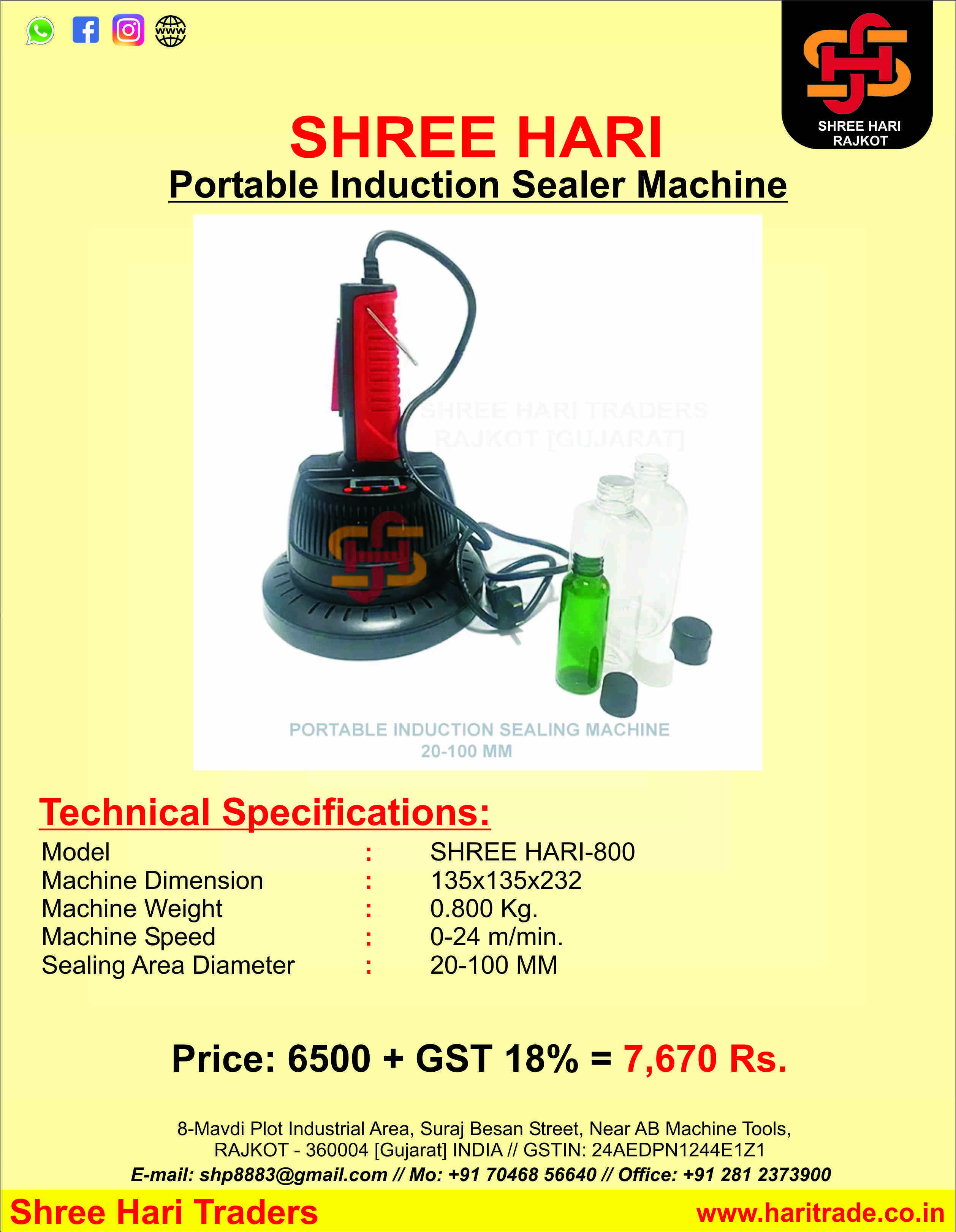 Portable Induction Sealer Machine