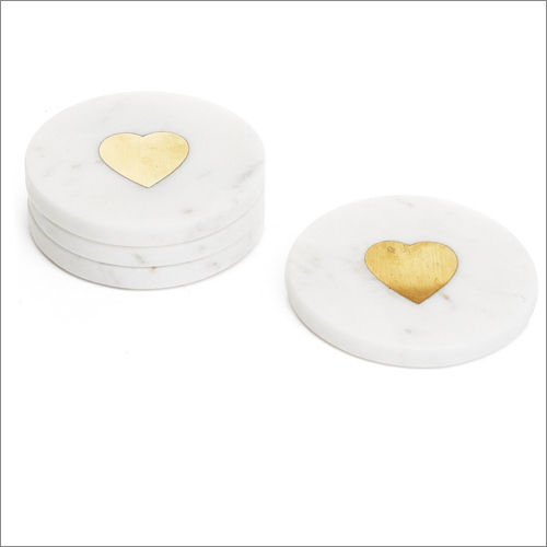 Marble Heart Coaster