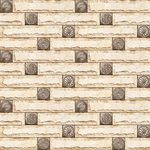 Cream Metalica-007 High Depth Elevation Tiles