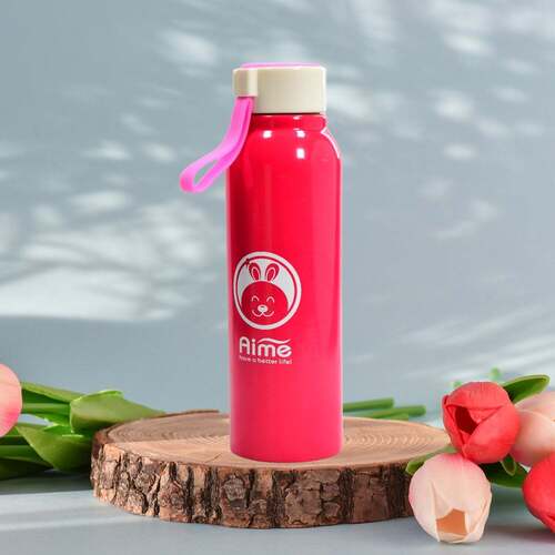 320ML PLAIN PRINT STAINLESS STEEL WATER BOTTLE FOR OFFICE HOME GYM OUTDOOR TRAVEL HOT AND COLD DRINKS (6452)