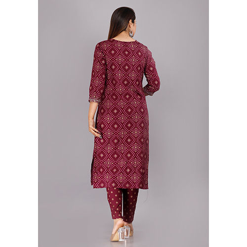 Rayon Printed Kurti And Dupatta Set