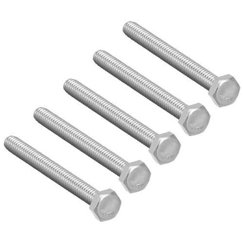 Gray Stainless Steel 304 Long Bolt Metric Thread