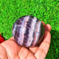 Amethyst Lace Agate Sphere Grade: Top