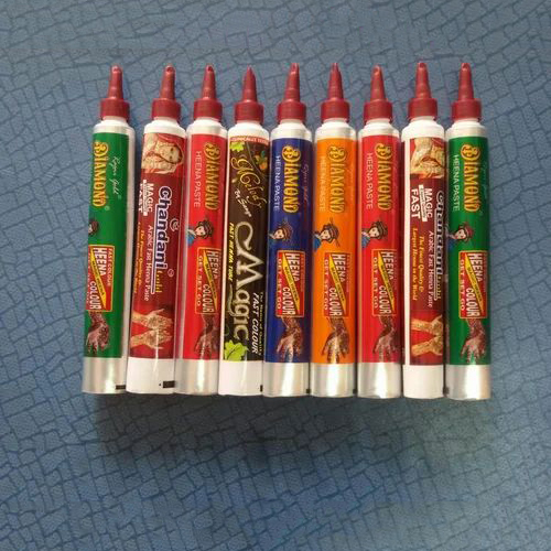 Mehndi Tube - Plastic Material, Customized Size | Hot Stamping Finish, Commercial Use, Warranty Included