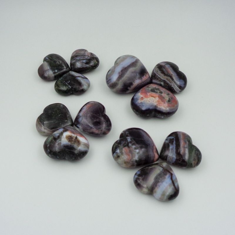 Amethyst lace Agate Hearts