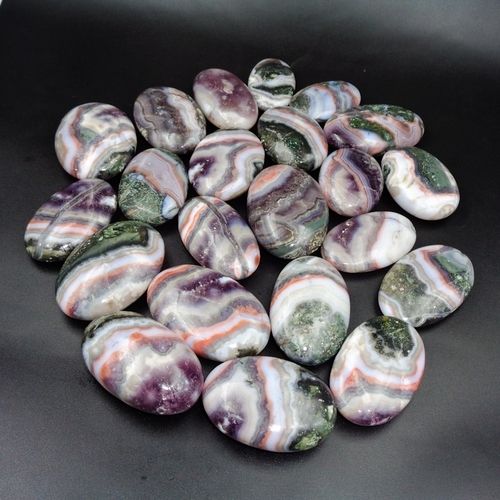 Amethyst Lace Agate Palmstone Grade: Top