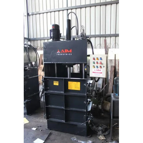 Black Vertical Waste Paper Baling Press