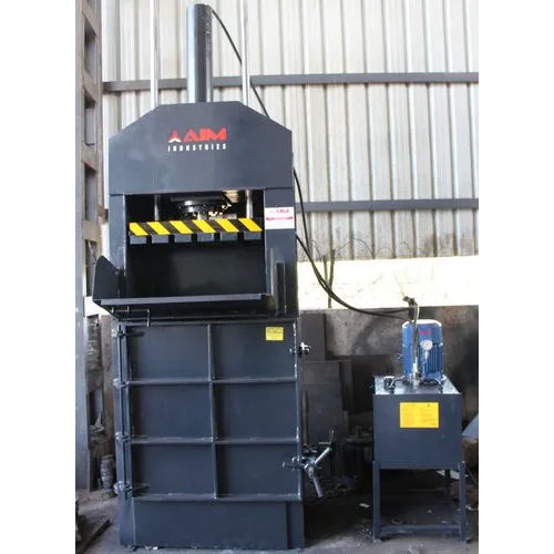 Black Vertical Pet Bottle Baling Machine