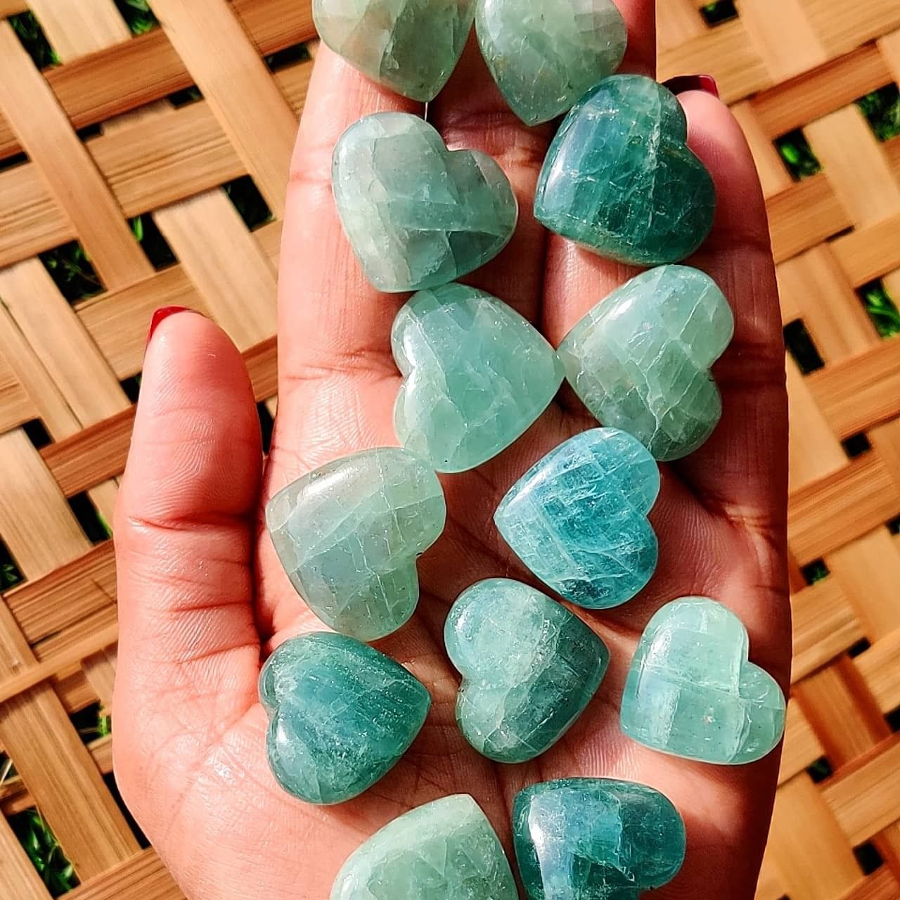 Aquamarine Mini Hearts