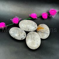 Black Rutile Palmstone Grade: Top