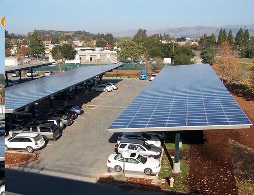 Blue Solar E-Car Parking