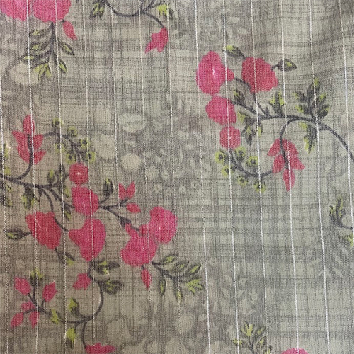 Capsule Print Fabric - 100% Cotton, Knitted, Light Texture, Gray Color | Printed Design for All Seasons