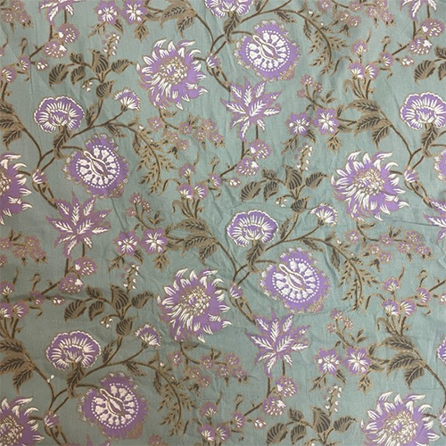 Floral Print - 100% Cotton, Light Weight Green Floral Print Fabric | Knitted Technique For A Soft And Breathable Feel