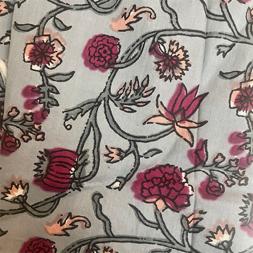 Printed Cotton - 100% Cotton, Knitted Fabric | Gray Color, Light Texture, Printed Style