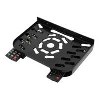 Wall Mounted Set Top Box Stand - Plastic Material, Black Color | Suitable For Set Top Box, Wifi Router & Remote Holder