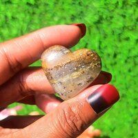 Black Sunstone Puffy Hearts