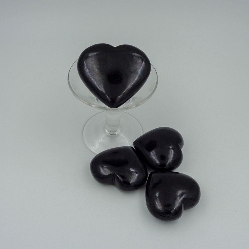 Black Tourmaline Hearts