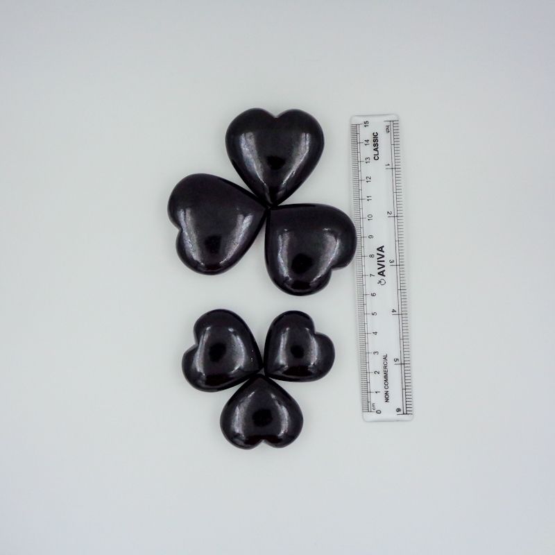 Black Tourmaline Hearts