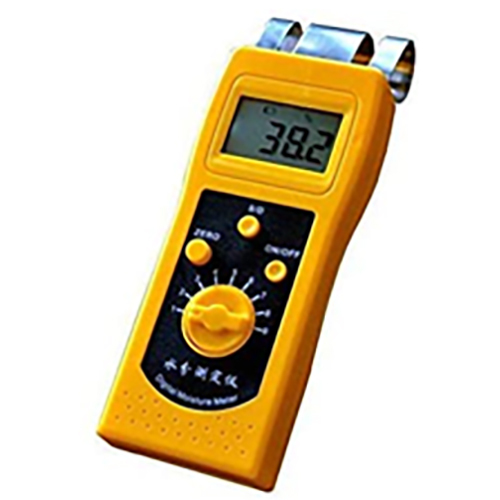 Paper Moisture Meter - 172x66x28 mm Yellow ABS Housing 0-99% Measuring Range Dual Analog & Digital Display 9V Battery Powered Industrial Use
