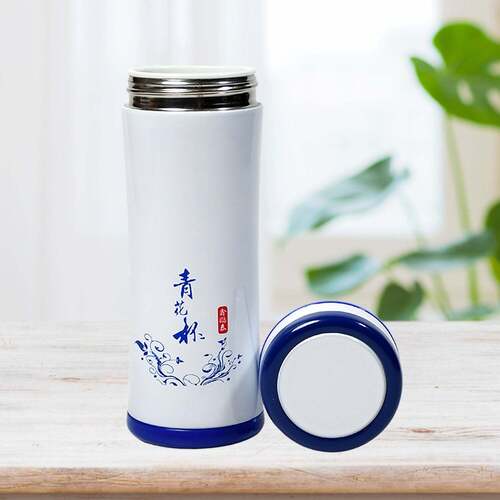 STAINLESS STEEL THERMOS WATER BOTTLE 24 HOURS HOT AND COLD EASY TO CARRY RUST and LEAK PROOF TEA COFFEE OFFICE GYM HOME KITCHEN (6768)