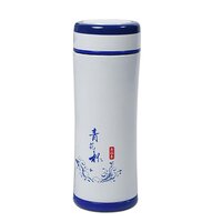 STAINLESS STEEL THERMOS WATER BOTTLE 24 HOURS HOT AND COLD EASY TO CARRY RUST and LEAK PROOF TEA COFFEE OFFICE GYM HOME KITCHEN (6768)