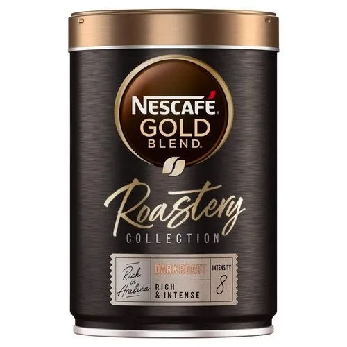 Imported Nescafe Gold Blend Roastery Collection Dark Roast Soluable Ground Coffee Tin