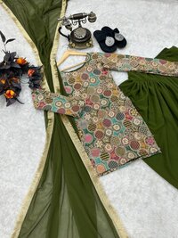 DUBAL SIQUNCE CODING EMBROIDERY  GEORGETTE  SALWAR SUIT