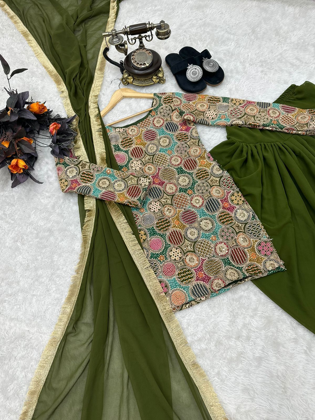 DUBAL SIQUNCE CODING EMBROIDERY  GEORGETTE  SALWAR SUIT