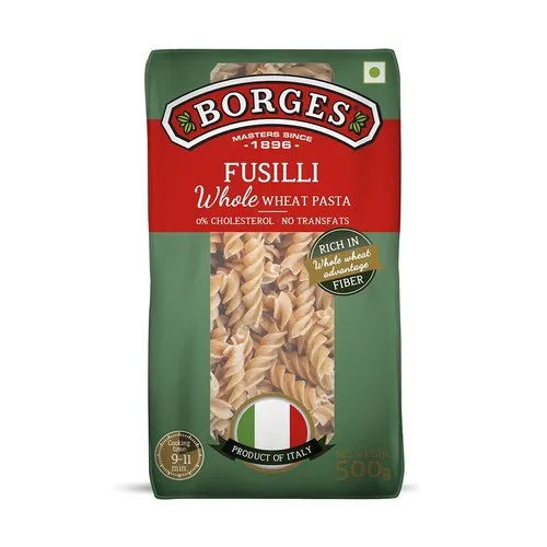 Pure Imported Borges Whole Wheat Fusilli Pasta 500g