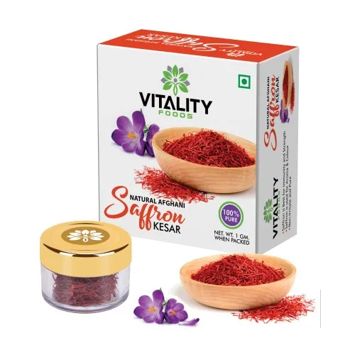Vitality Foods Imported Natural Afghani Kesar (Saffron)