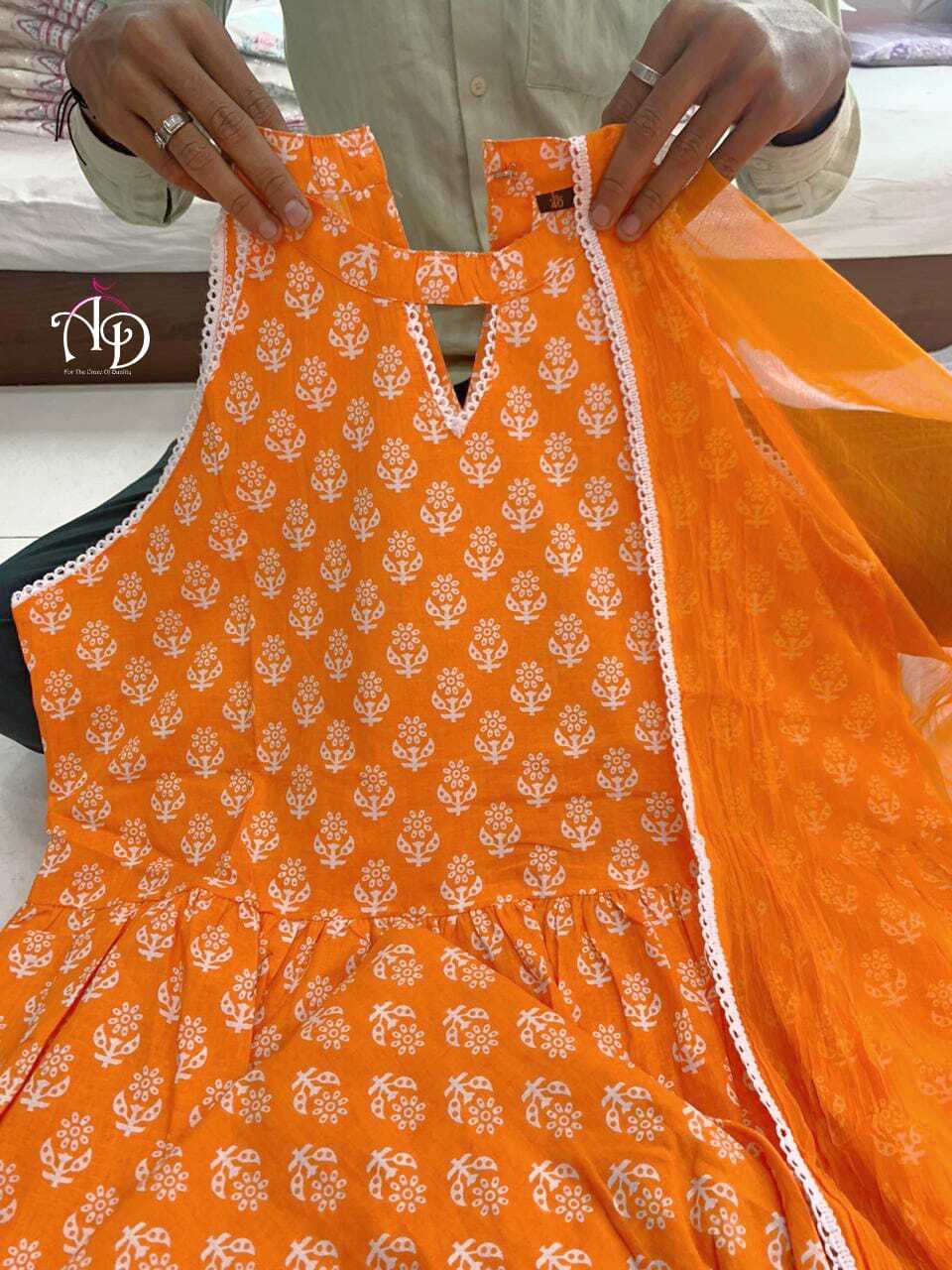 Anarkali Kurta Set With New Style In Saganeri Block