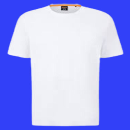 T SHIRT RN WHITE NORMAL 110 GSM - Cotton Material, Size M/L/S/XXL, Color White | O-Neck, Short Sleeves, Plain Pattern, Male Fit